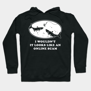 Fishing Online Fishy Scam Funny Worm Hook And Fishing Line Hoodie